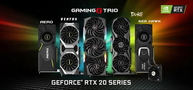 AERO, VENTUS et SEA HAWK, MSI a d'autres surprises pour ses cartes RTX 2080 et 2080 Ti
