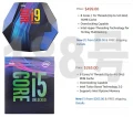 Les processeurs Intel Core i9-9900K et Core i5-9600K s'affichent chez Amazon US