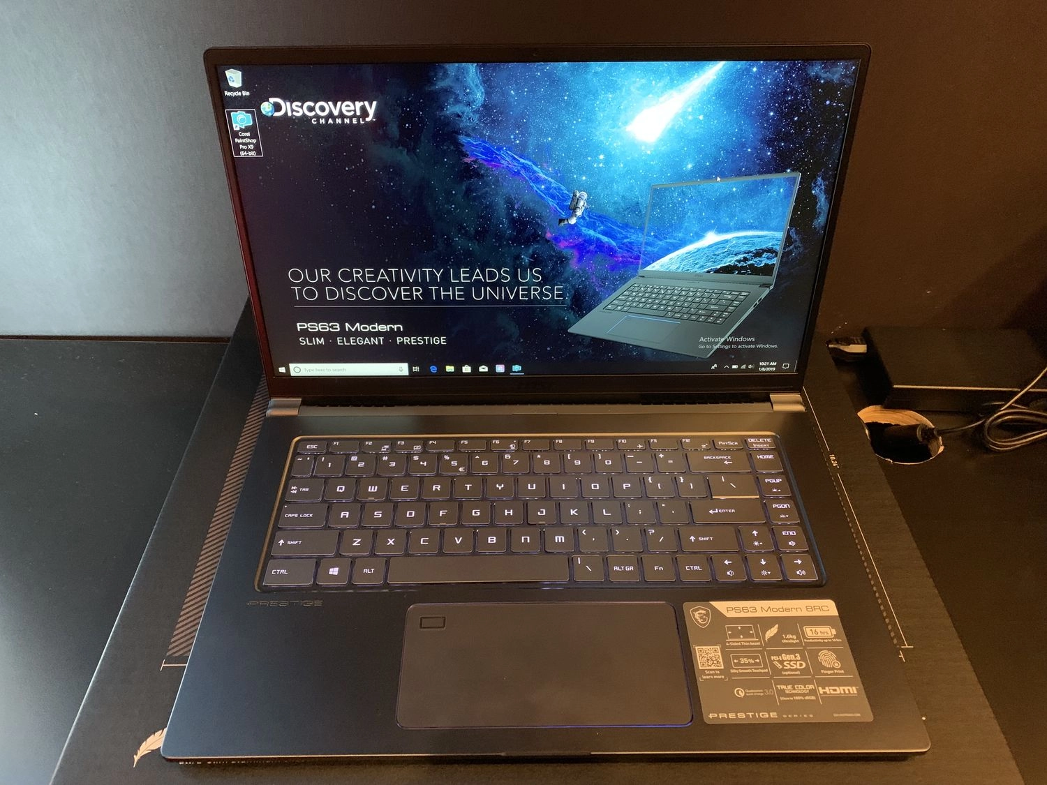 CES 2019 : Portable MSI PS63 MODERN, un 15.6 pouces �l�gant