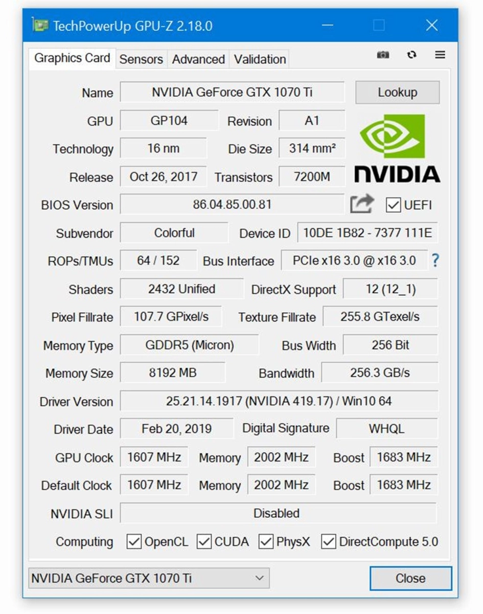 Le nouveau logiciel GPU-Z est disponible en version 2.18.0