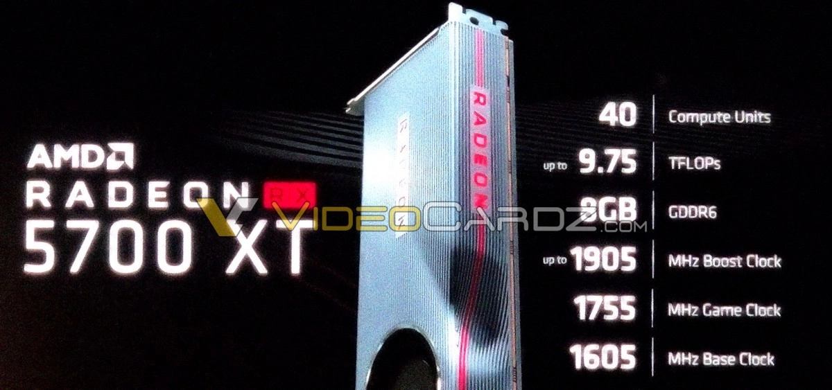 Voil� les caract�riques techniques de la future AMD Radeon RX 5700 XT