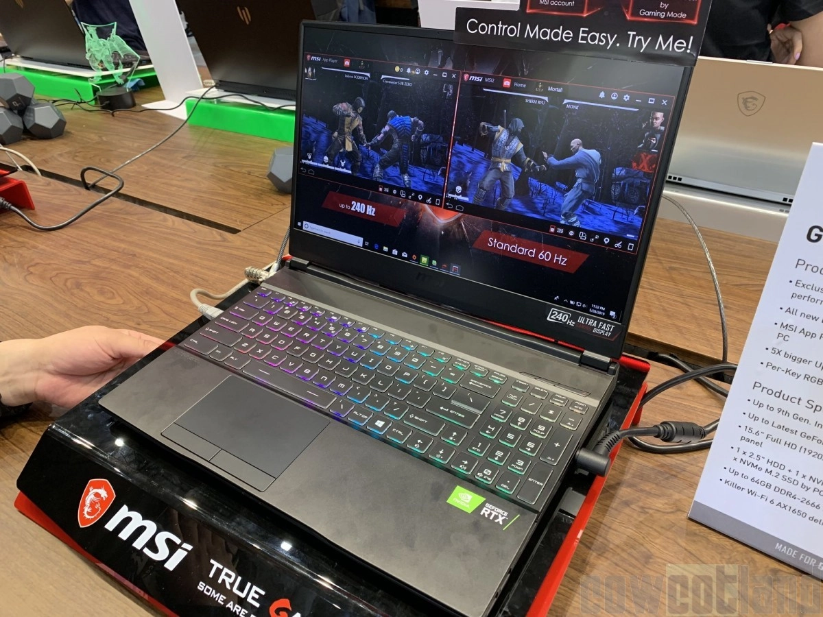 COMPUTEX 2019 : l�ordinateur portable gamer GE65 Raider de MSI