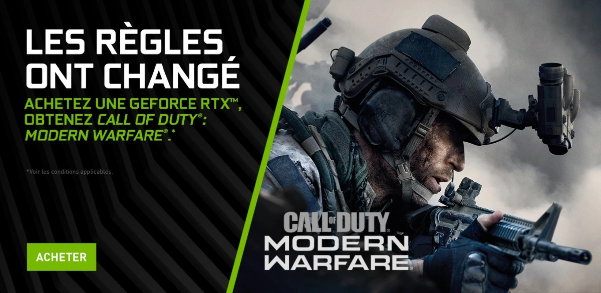 Call of Duty : Modern Warfare est maintenant en bundle avec les GPU GeForce RTX