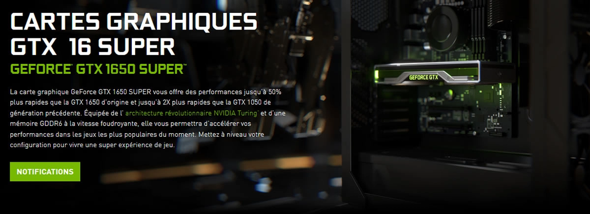 Les sp�cifications techniques de la carte graphique NVIDIA GTX 1650 Super confirm�es