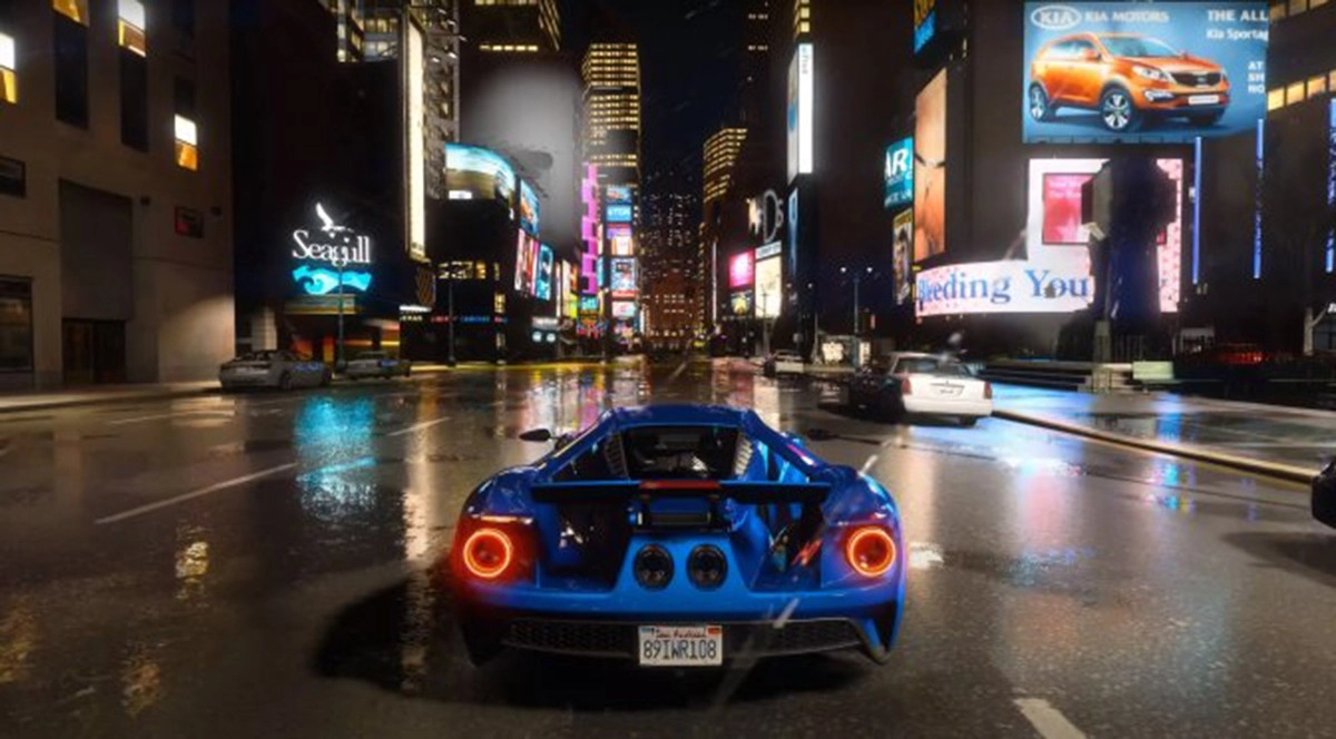 La map de GTA 4 magnifi�e par le moteur de GTA 5 et le Reshade Ray Tracing