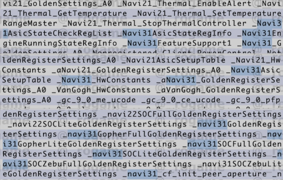Un GPU Navi 31 rep�r� dans les drivers GPU MacOS 11