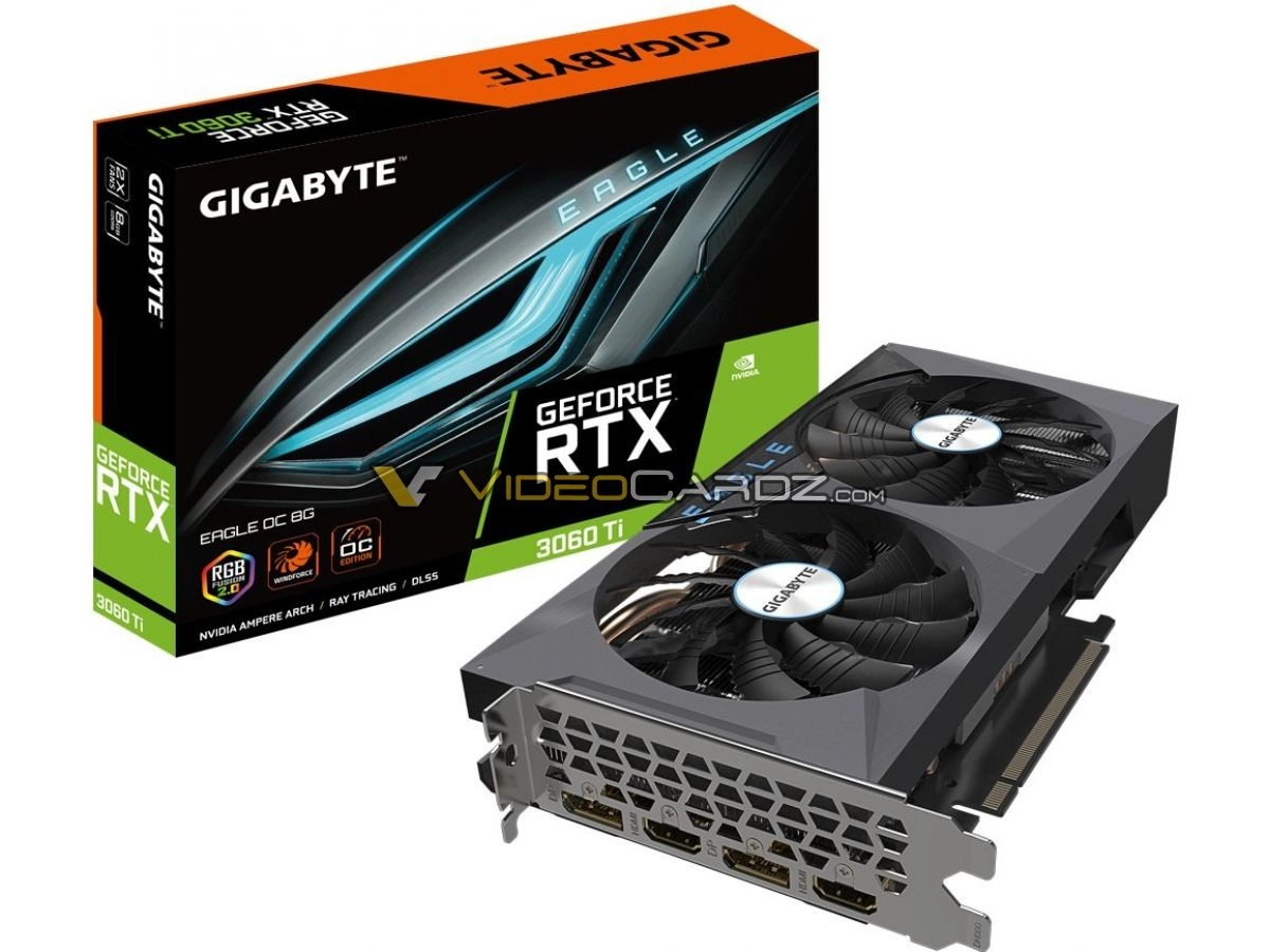 La GIGABYTE RTX 3060 Ti EAGLE OC se d�voile, avec deux ventilateurs