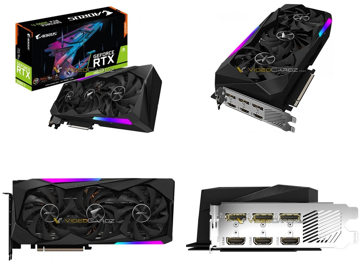 En images maintenant la RTX 3060 Ti AORUS MASTER de GIGABYTE