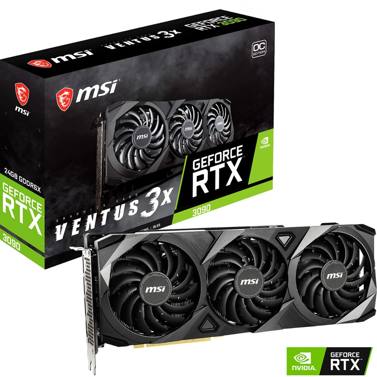 Des cartes graphiques MSI GeForce RTX 3090 VENTUS 3X 24G OC disponibles chez Topachat, mais � 1949 euros