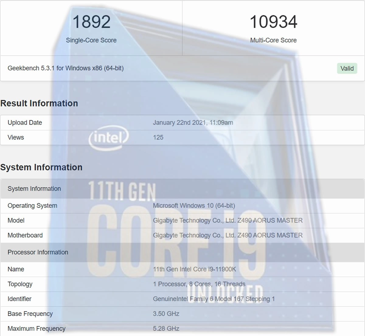 Le Core i9-11900K bench� � 5.3 GHz et le Core i7-11700K bench� � 5.0 GHz : des b�tes de courses par Intel ?