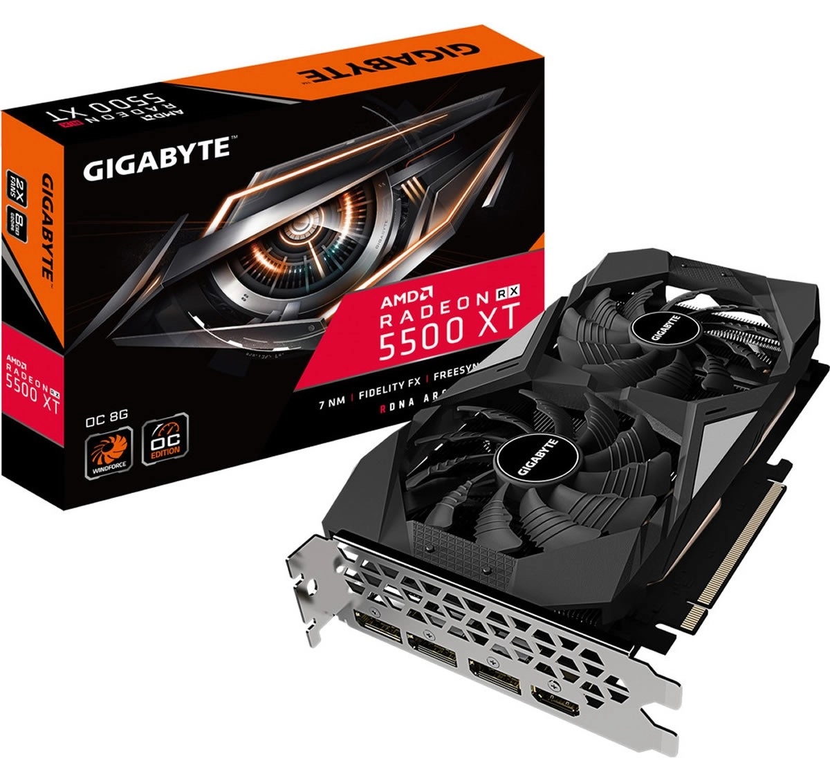 De la carte graphique GIGABYTE RX 5500 XT disponible � la vente � 329 euros