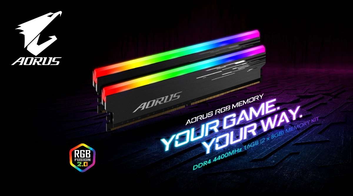  Pr�sentation m�moire DDR4 AORUS RGB Memory, rapide et �clair�e