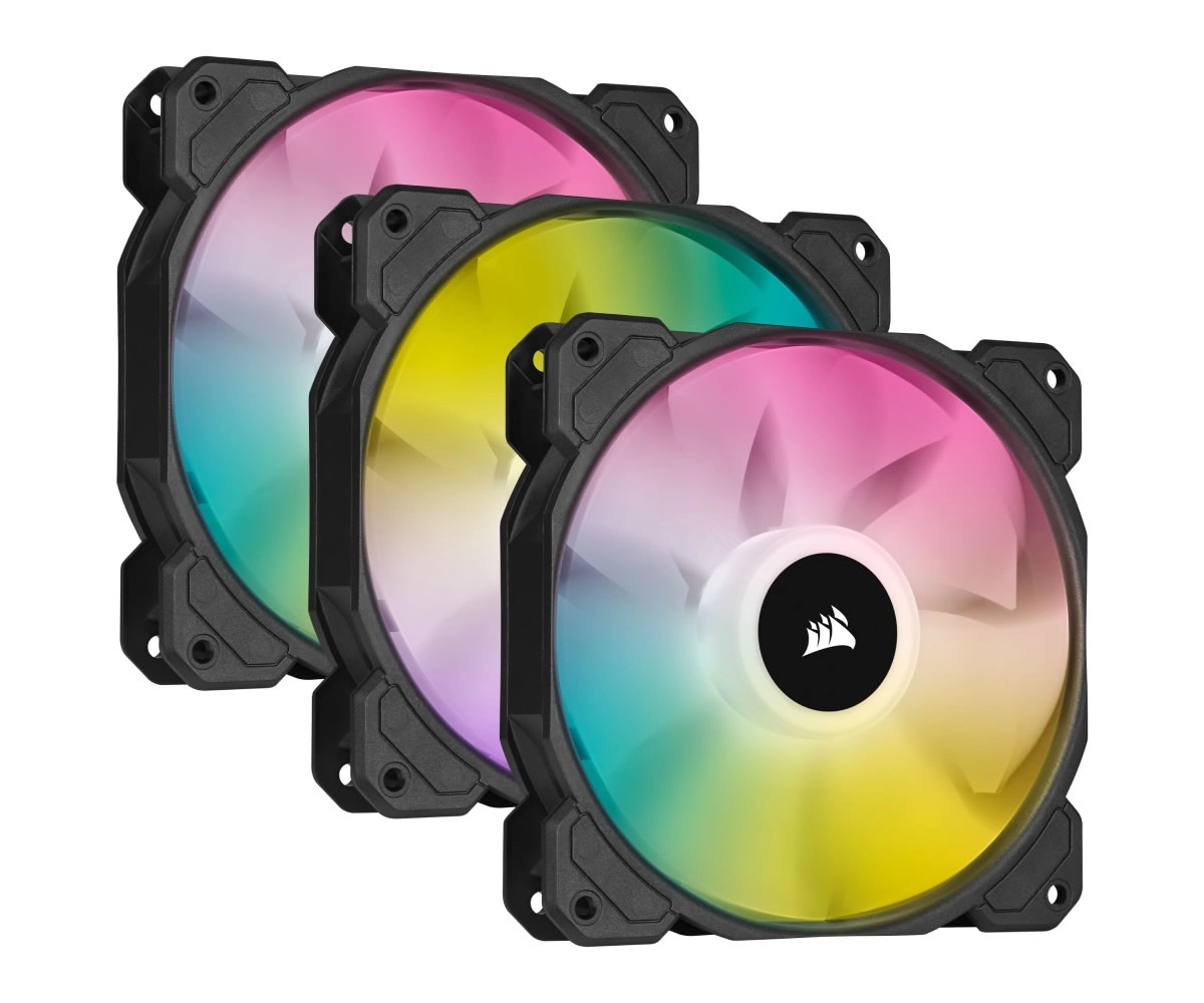 Nouveaux ventilateurs CORSAIR SP RGB ELITE, avec un cadre pour canaliser le flux d'air
