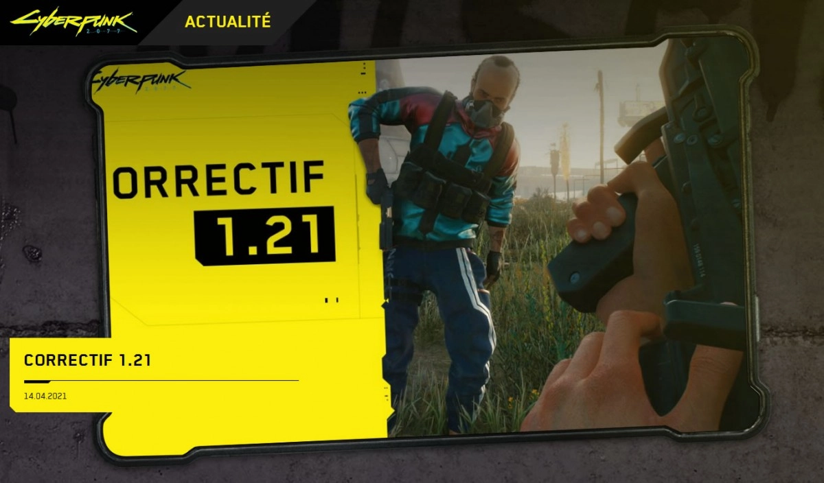 Voil� que d�barque le patch 1.21 pour Cyberpunk 2077