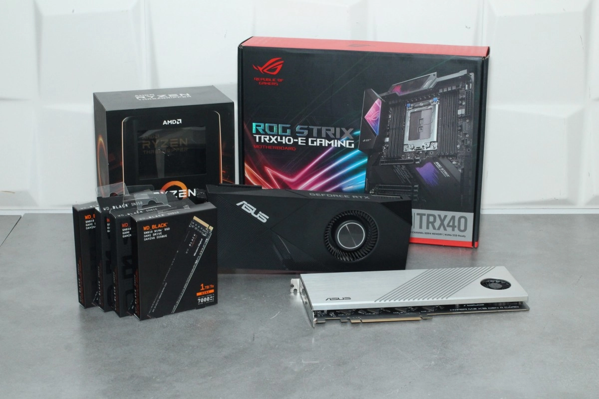  ASUS HYPER M.2 X16 GEN 4 + 4 WD SN850 1 To : �a envoie du couscous, 20 Go/sec