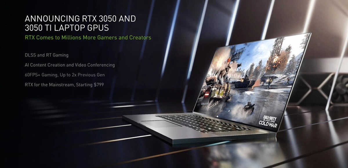 Vers une flopp�e de laptops avec DLSS et Ray-Tracing � partir de 799 $ gr�ce aux NVIDIA RTX 3050 et 3050 Ti 