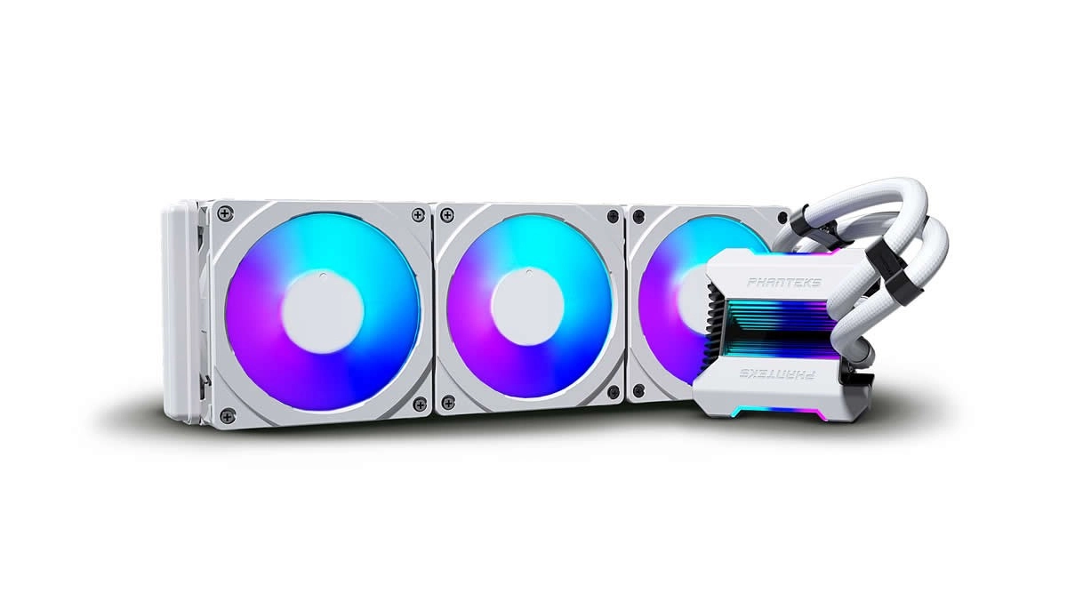 Phanteks avance le Glacier One 360 MPH, robe blanche et RGB suppl�mentaire