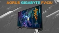  AORUS GIGABYTE FV43U, l'écran 4K à 1000 € avec Freesync 144 Hz et HDR 1000
