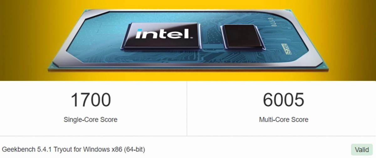 Les processeurs Tiger lake d'Intel seraient des b�tes de course en Single Core