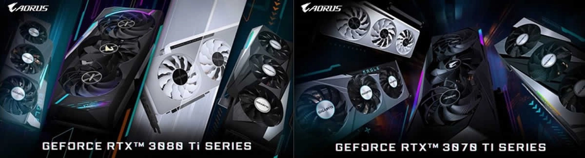 Chez GIGABYTE et AORUS nous aurons une quantit� astronomique de RTX 3070 Ti et RTX 3080 Ti