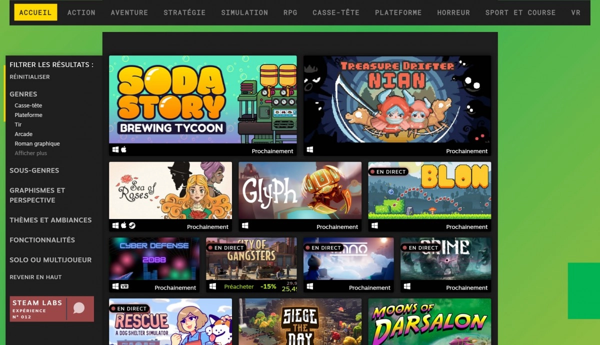 Steam N�o Fest, des centaines de d�mos pendant une semaine !