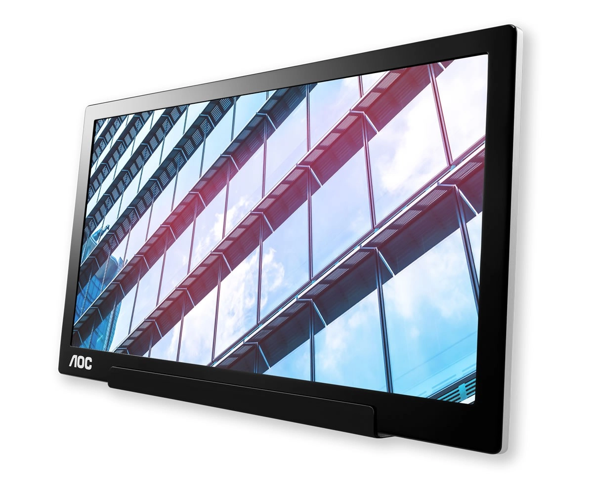 Un dual screen dans le train ? C'est possible gr�ce � l'�cran transportable USB I1601P 15.6 pouces d'AOC