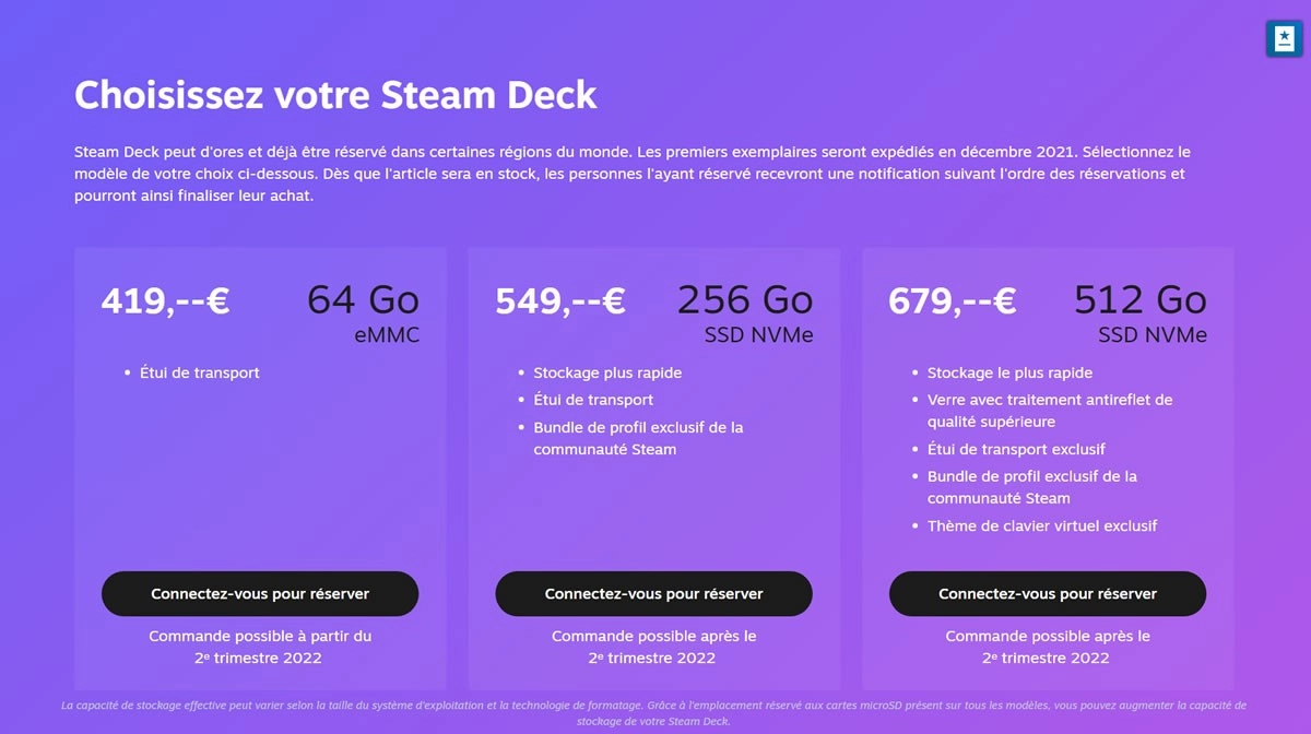 Valve change une nouvelle fois les dates de livraison pour le Steam Deck