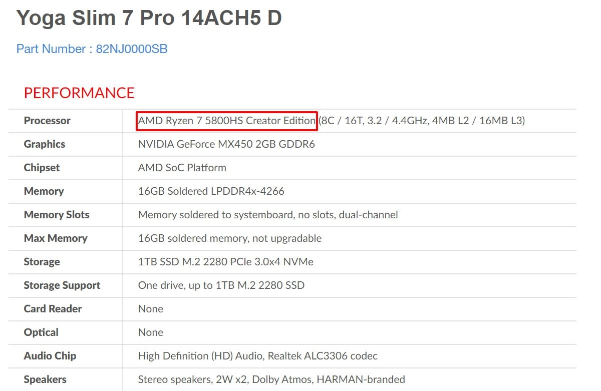 Des processeurs AMD Ryzen 5000HS Creator Edition plus v�loces ?
