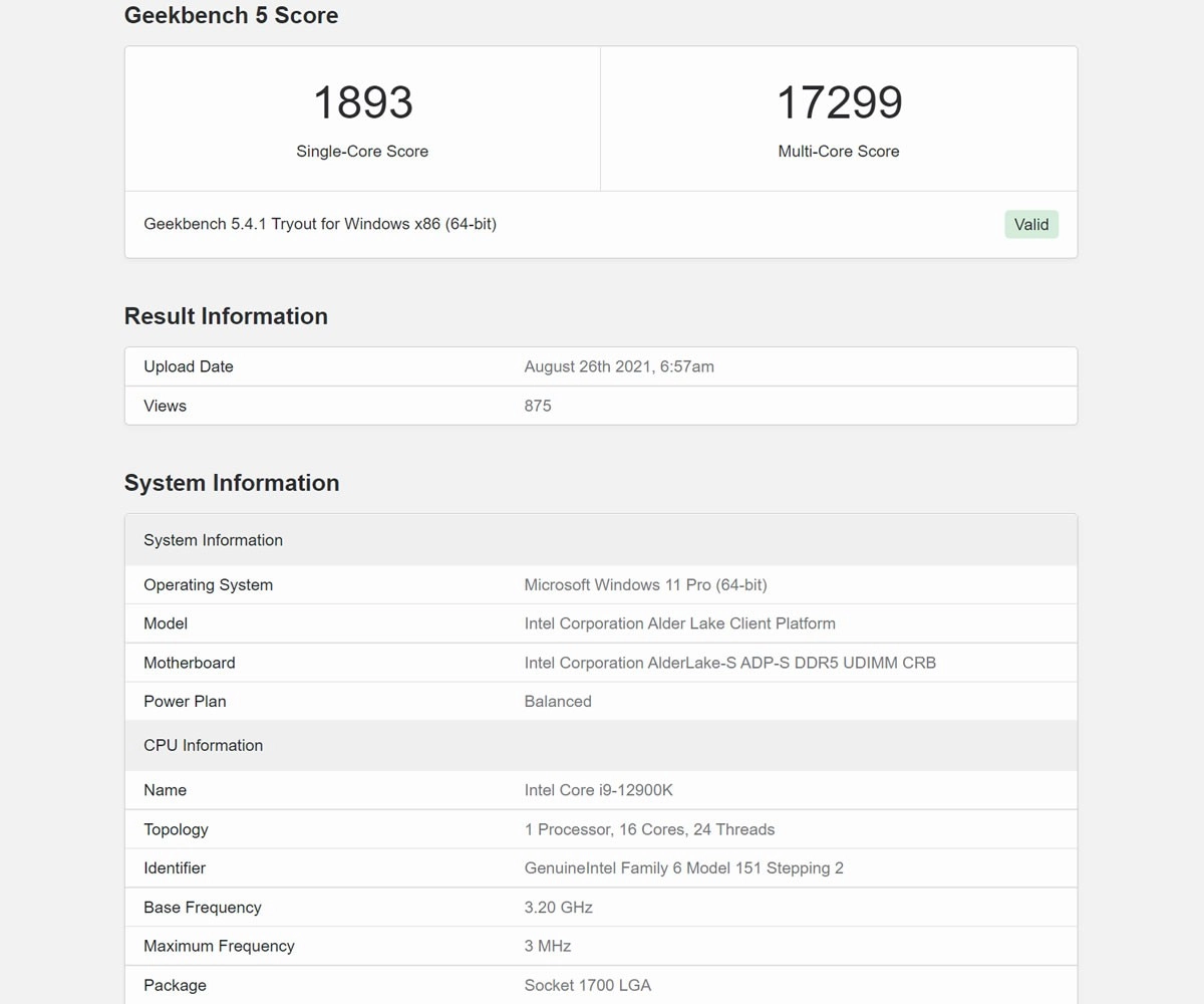 Processeur Intel Core i9-12900K : au-dessus du Ryzen 9 5950X ?