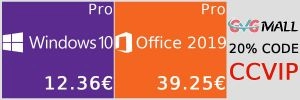 Microsoft Windows 10 Pro OEM � 12.36 euros et Office 2019 � 39.25 euros avec Cowcotland et GVGMALL