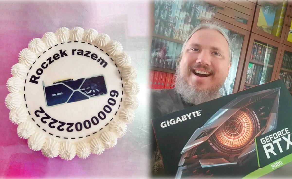 Un an apr�s, il re�oit sa GeForce RTX 3080 command�e � bon prix avec en prime, un gateau, trop de la chance