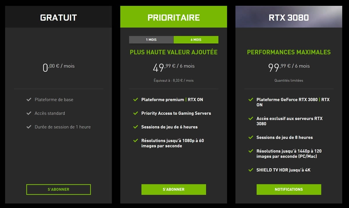 NVIDIA GeForce NOW : Offrez-vous une GeForce RTX 3080 durant 6 mois pour seulement 99.99 euros