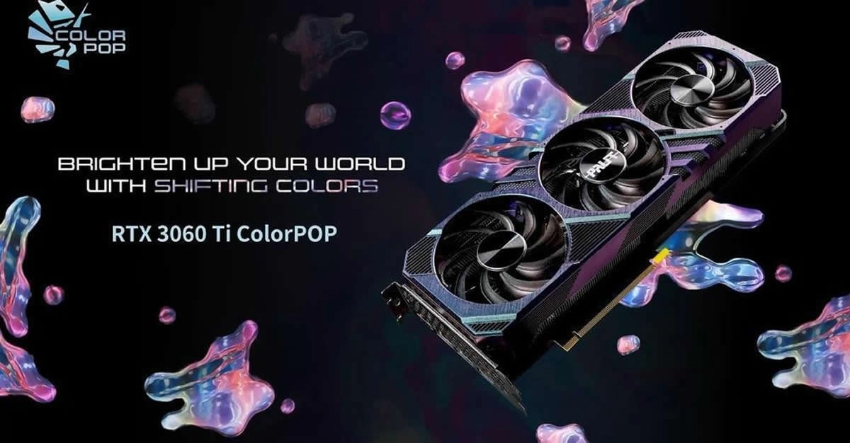 Palit annonce �galement une RTX 3060 Ti ColorPOP, pour les amateurs de couleurs chatoyantes