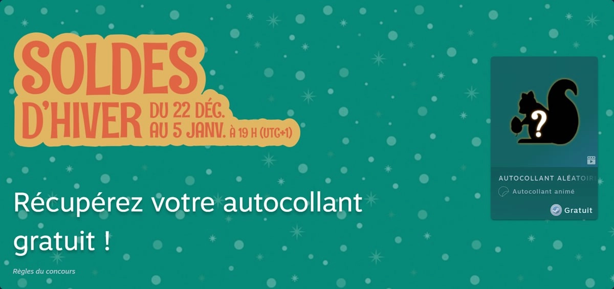 Bon Plan : Steam vous offre un autocollant !