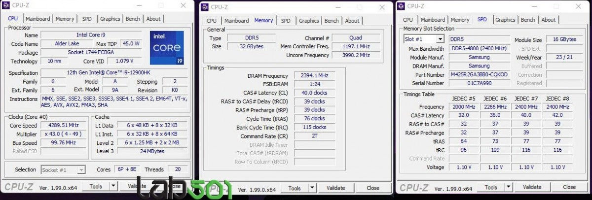 CPU Intel Core i9-12900HK : Des grosses performances � venir pour les laptops