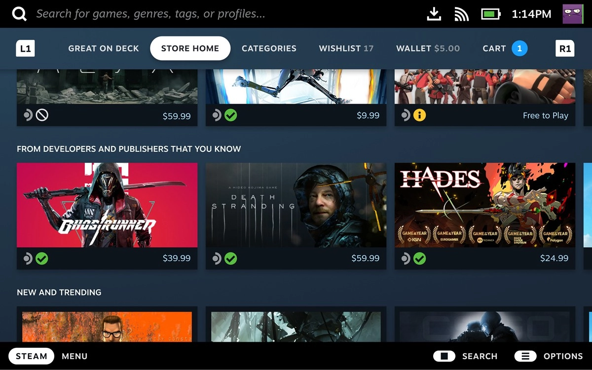 Les premiers jeux compatibles Steam Deck se montrent, et il y a du lourd