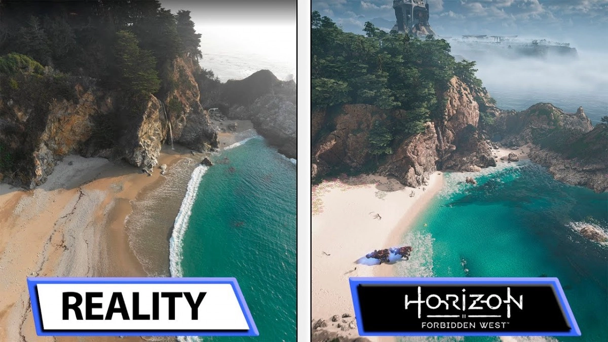 Horizon Forbidden West versus r�alit� : Une vid�o comparative des lieux embl�matiques