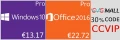 Microsoft Windows 10 Pro à vie pour 13 euros, Office 2016 à 22 euros, C'est le festival shopping de mars!