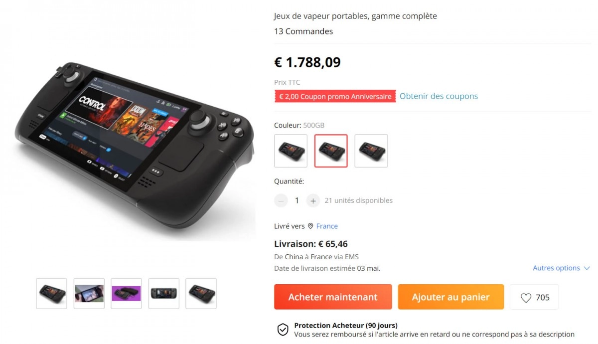 Surprise, un revendeur propose des Steam Deck sur Aliexpress