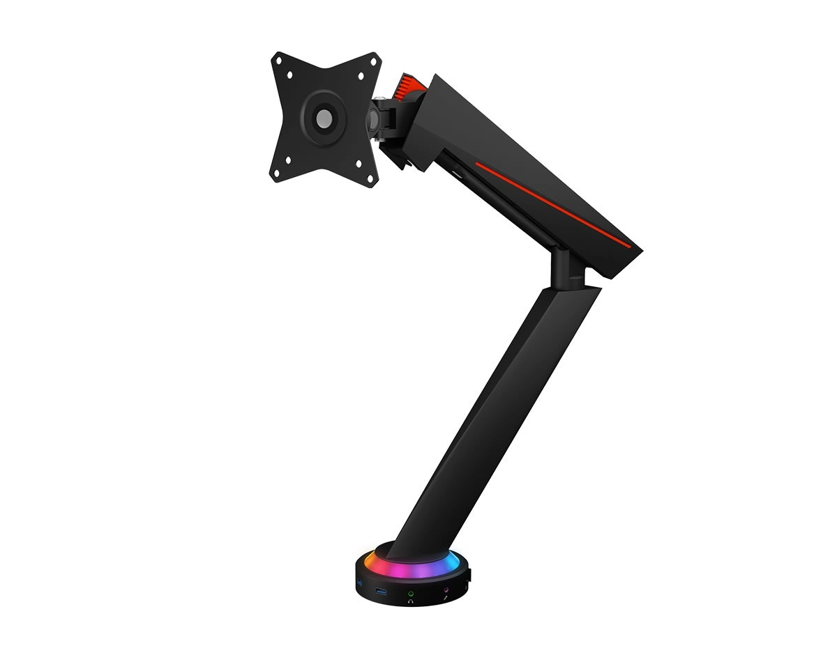 Le futur est d�j� l� ! ICY BOX IB-MSG303BL-T, un bras pour ton �cran avec du RGB