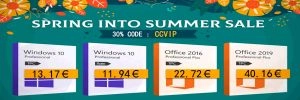 13 euros pour Windows 10 Pro et 22 euros pour Office 2016, on pr�pare l'�t�