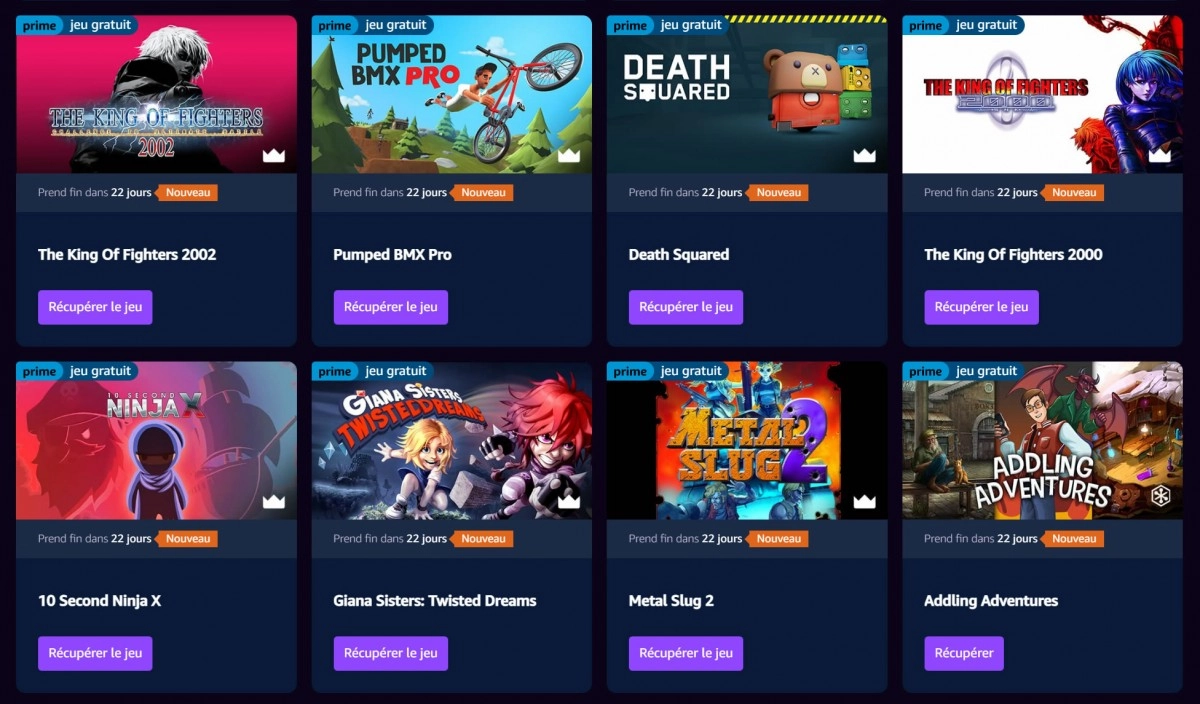 Bon Plan : de nombreux jeux chez Prime Gaming pour Prime Day
