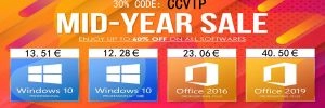 13 euros pour Windows 10 Pro et 23 euros pour Office 2016, l'�t� est presque l�