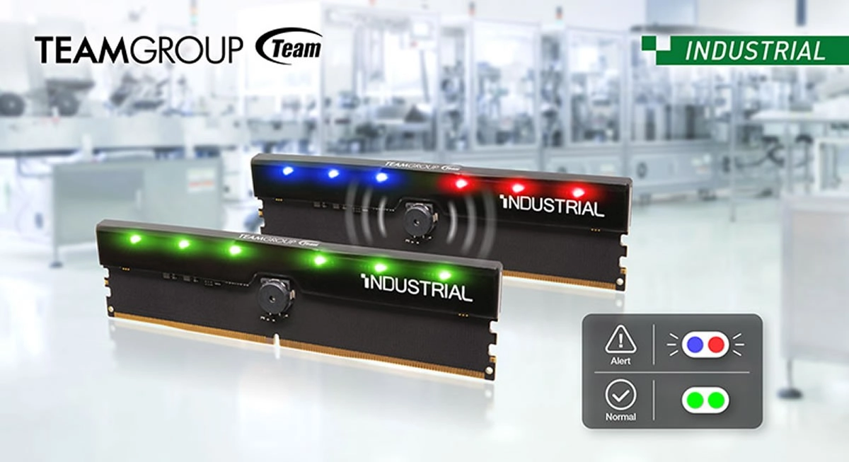 Chez TEAMGROUP, de la DDR5 avec des diodes qui renseignent sur son �tat