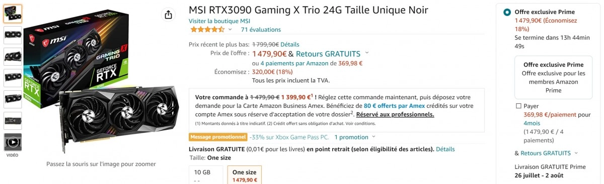 Bon Plan : de jolies baisses sur certaines cartes graphiques NVIDIA chez Amazon (Prime inside)