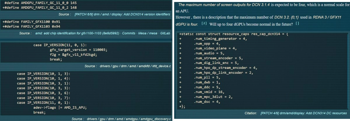 RDNA 3 : DCN 3.2 pour les GPUs et DCN 3.1 pour les APU