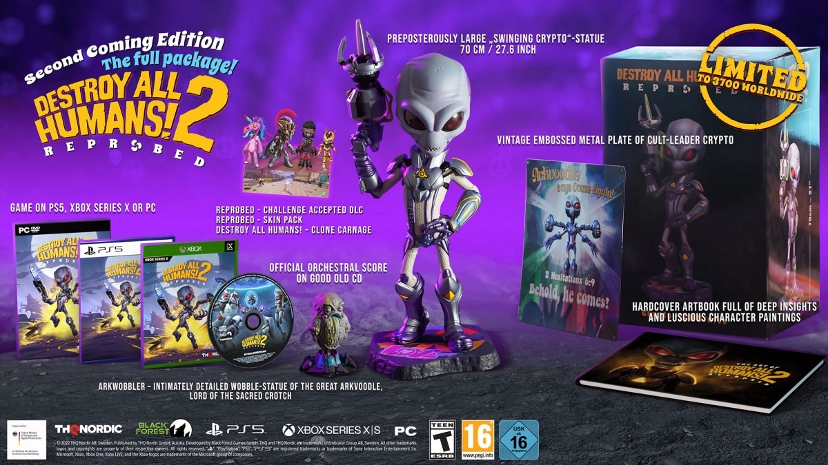 Destroy All Humans! 2 - Reprobed, une statue de 70 cm dans un coffret ultime