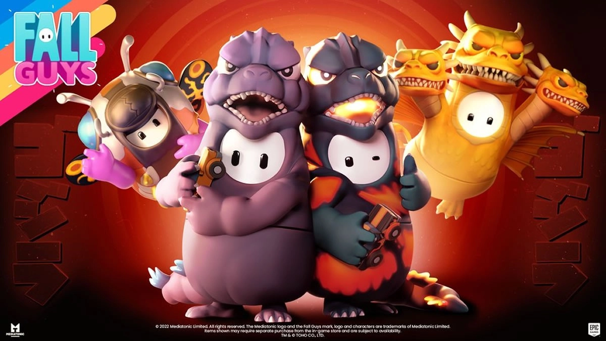 Godzilla d�barque dans Fall Guys pour semer la terreur