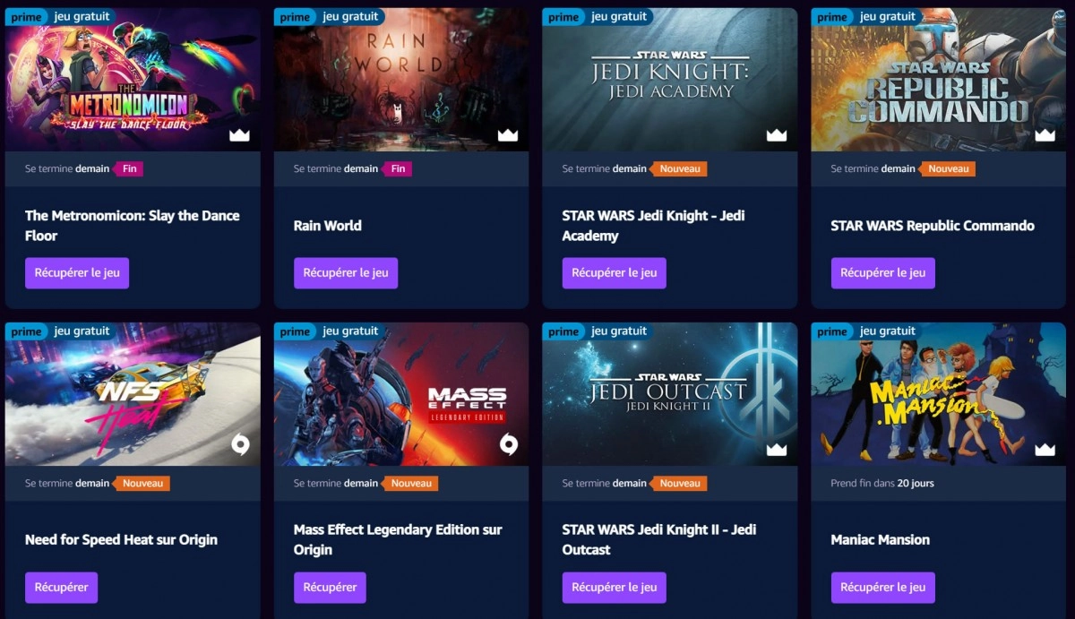 Bon Plan : et c'est parti pour les 'gros' jeux offerts sur Prime Gaming !