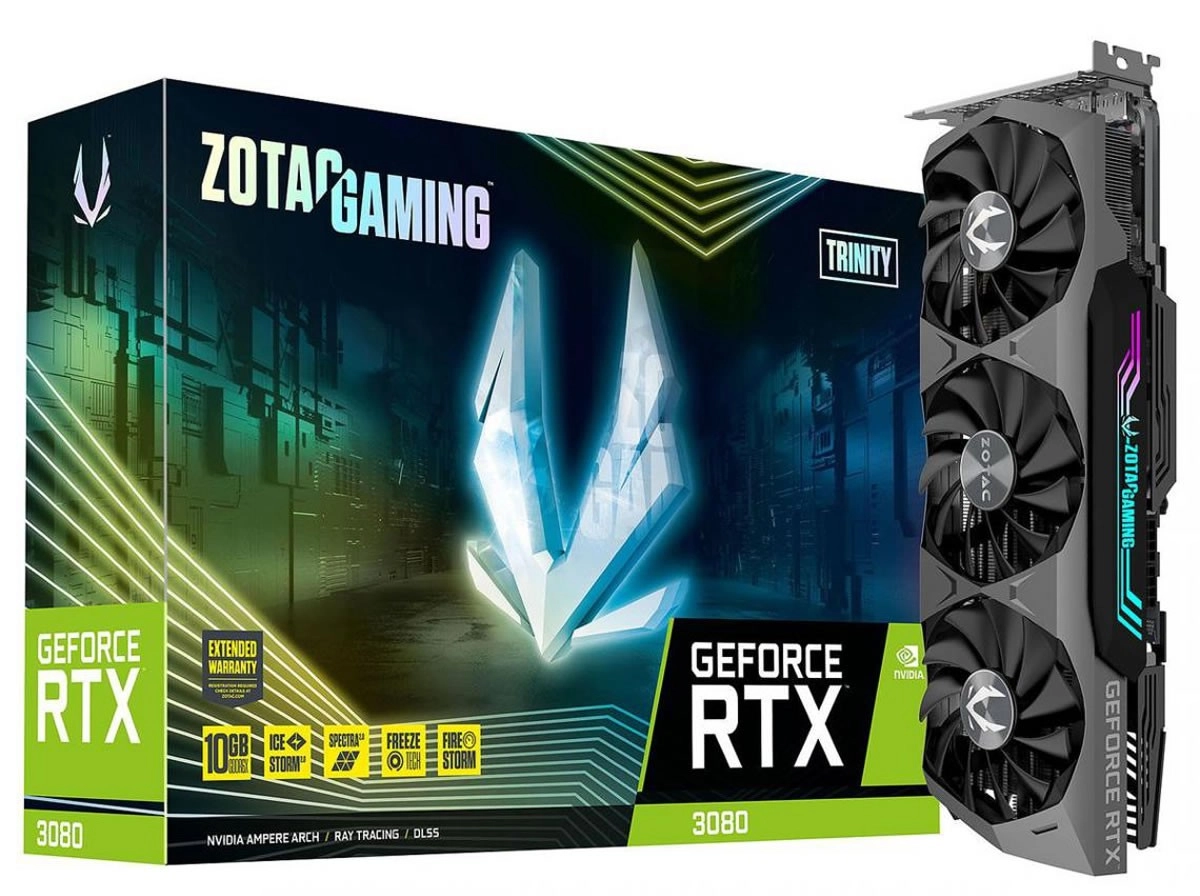 RDC propose aussi la ZOTAC GAMING GeForce RTX 3080 TRINITY LHR � 869 euros